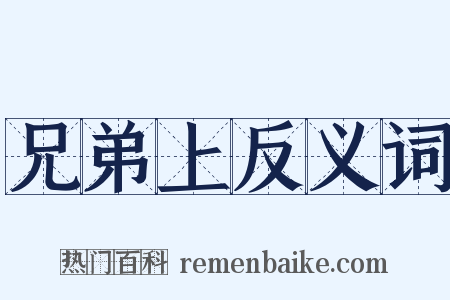兄弟上反义词是什么意思的图片